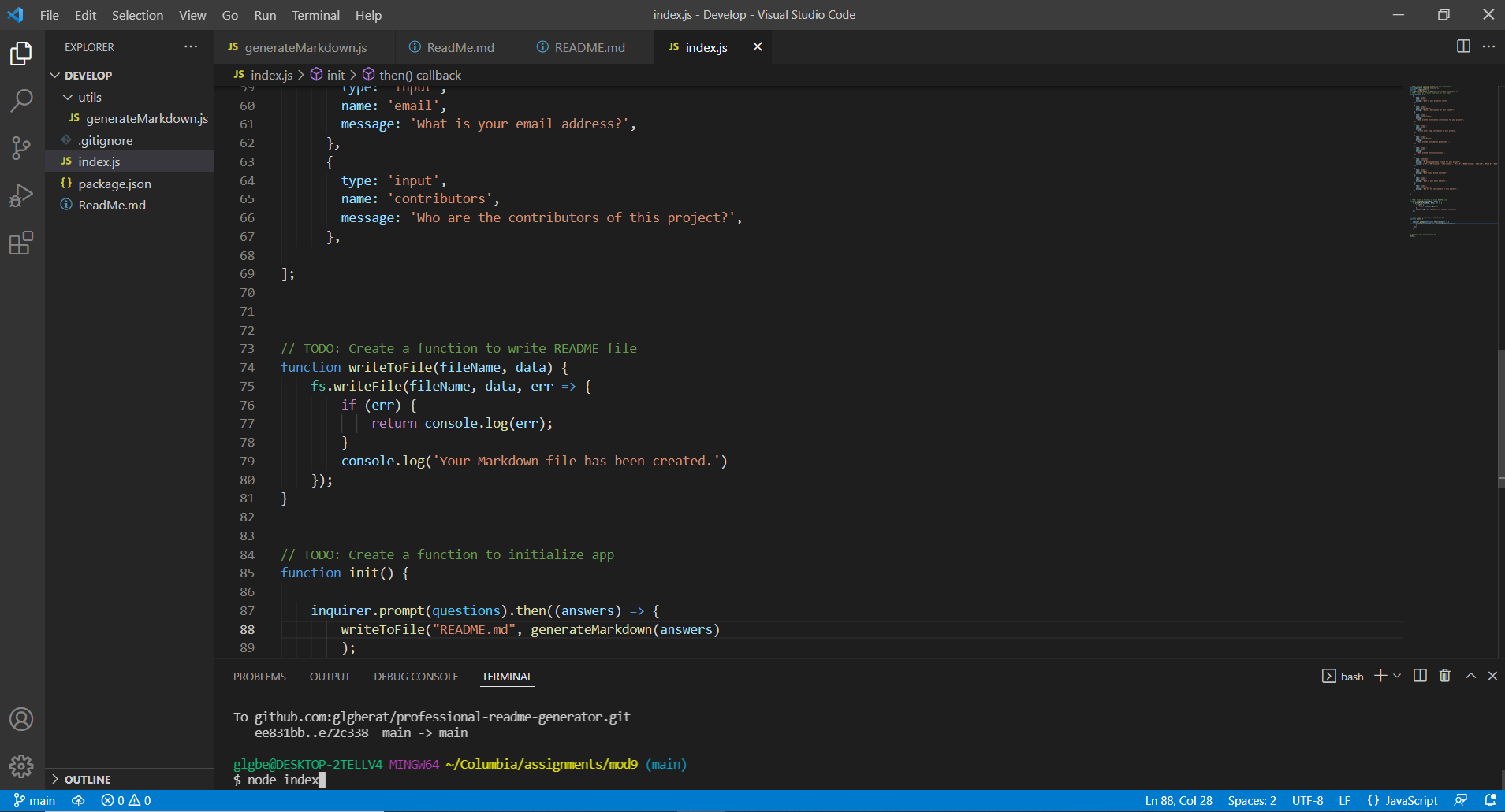 GitHub - glgberat/professional-readme-generator